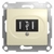 Schneider GLOSSA розетка USB 5B/1400mA 2*5B/700mA крем механизм GSL000232 Schneider GLOSSA розетка USB 5B/1400mA 2*5B/700mA крем механизм GSL000232