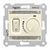 Schneider SEDNA термостат с датчиком (шнур) крем SDN6000347
