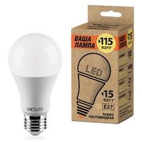 WOLTA Лампа светодиодная LED 25Y60BL15E27-P 3000K теплый белый свет